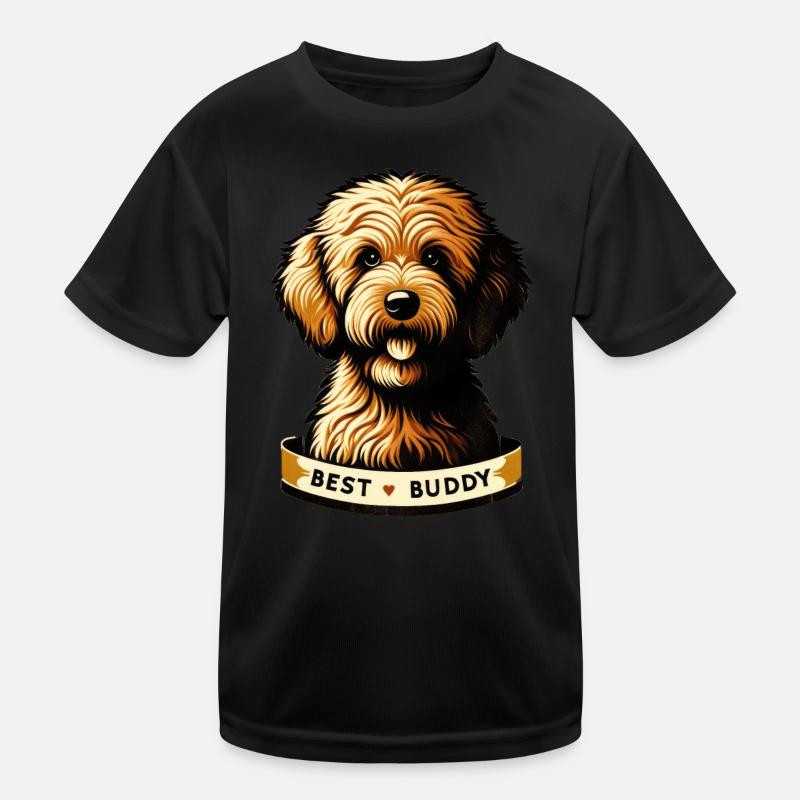 Porträt eines treuen Freundes Kinder Funktions-T-Shirt