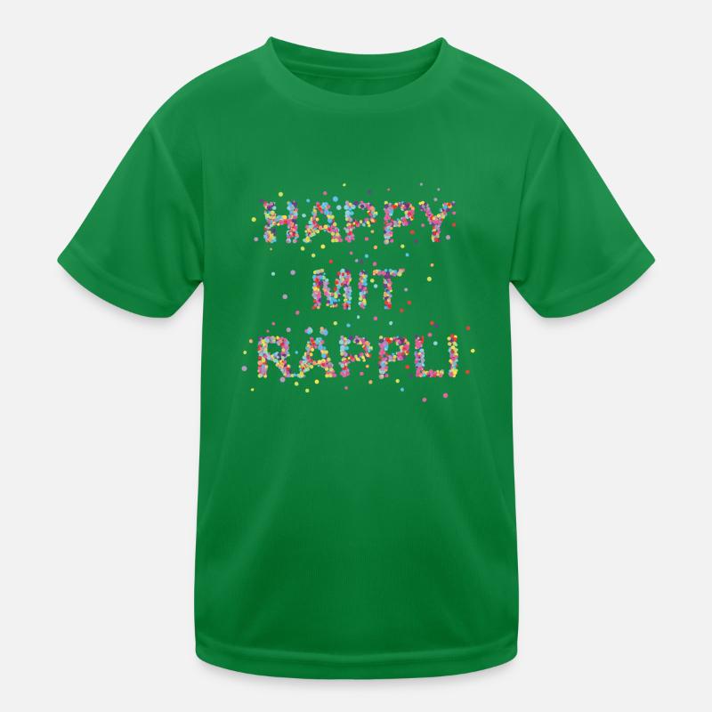 Happy mit Räppli Kinder Funktions-T-Shirt