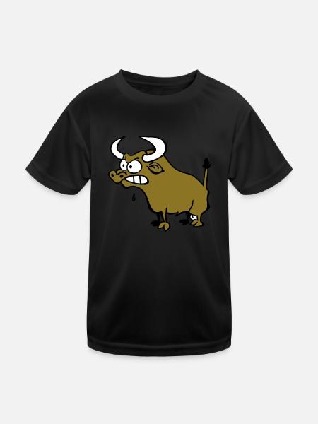 Mad Bull - Kids Functional T-Shirt - black - Front