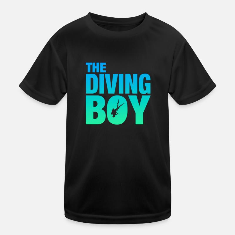 The Diving Boy, Tauchen, Diving Kinder Funktions-T-Shirt