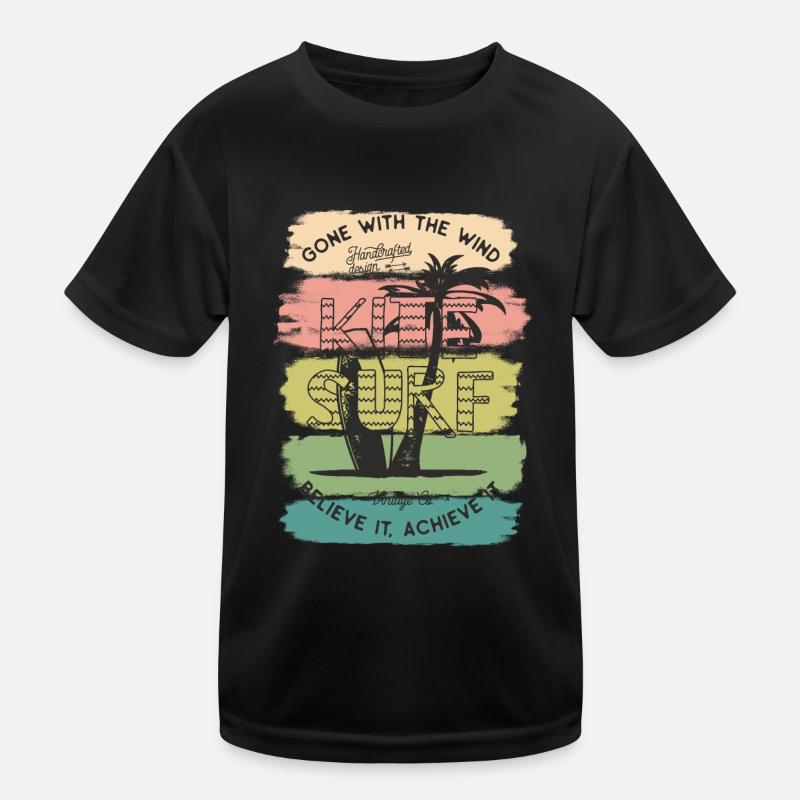 Kite Kiteboard Kiteboarding Kitesurf Gift Kids Functional T-Shirt