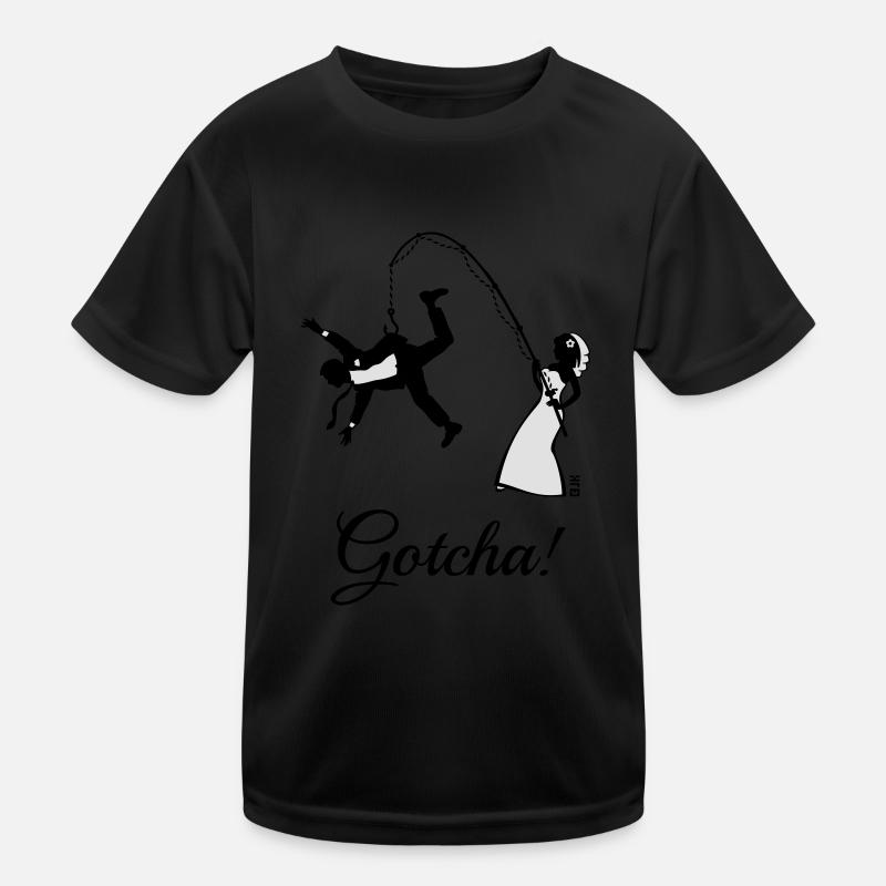 Gotcha! (Braut Angelt Ehemann / JGA) Kinder Funktions-T-Shirt
