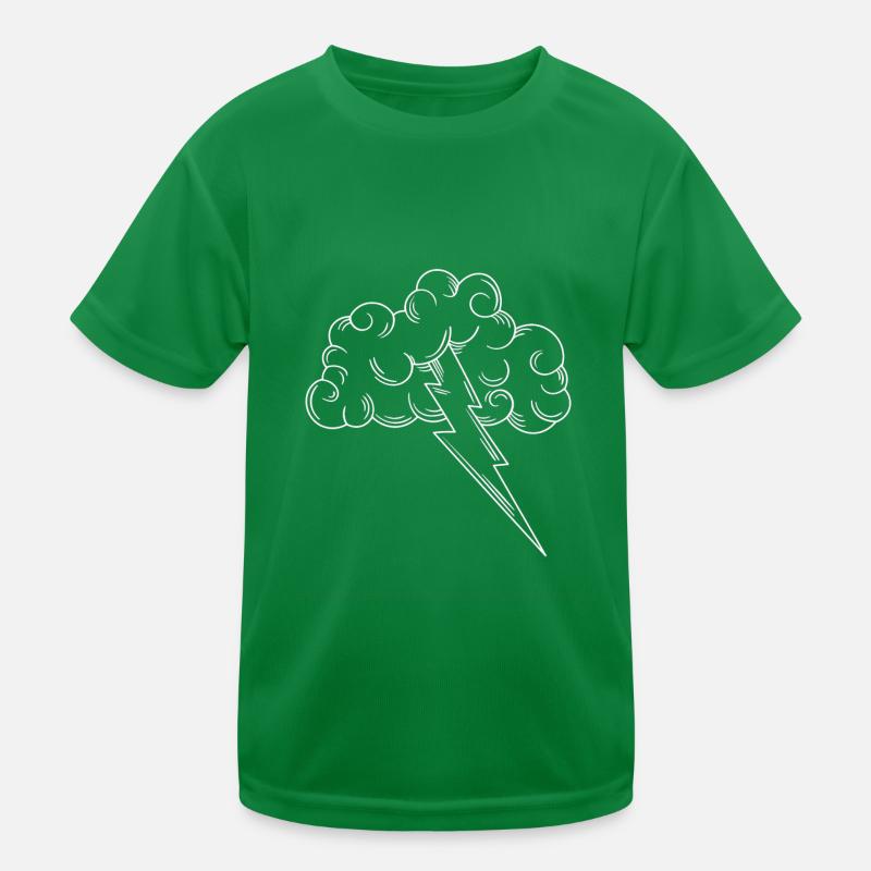 Blitz Donner Gewitter Strom Energie Geschenkidee Kinder Funktions-T-Shirt