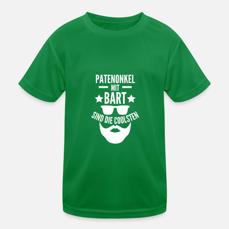 Patenonkel mit Bart Kinder Funktions-T-Shirt