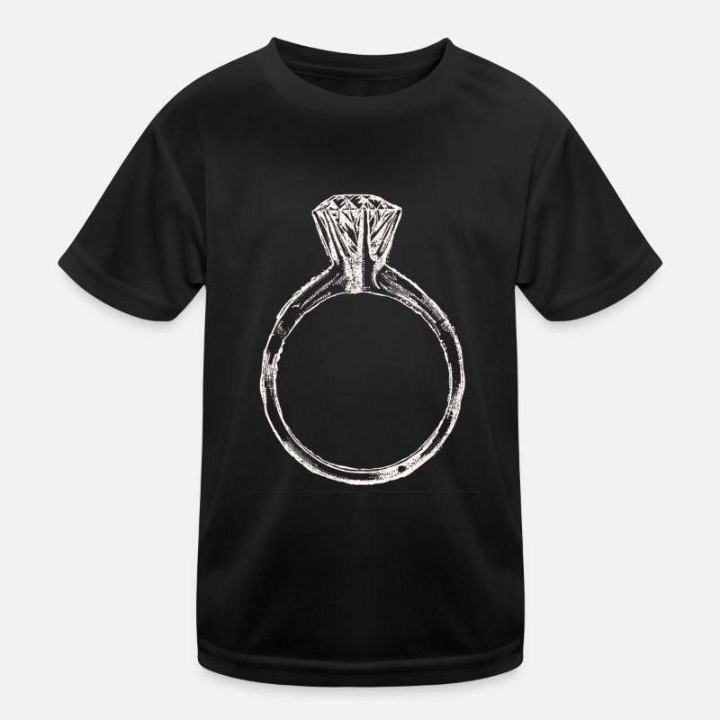 Ring Hochzeit Verlobung Diamant Geschenkidee Kinder Funktions-T-Shirt