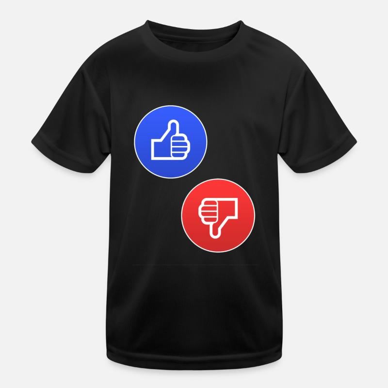 Daumen hoch Daumen runter Ja nein Yes No Geschenk Kinder Funktions-T-Shirt