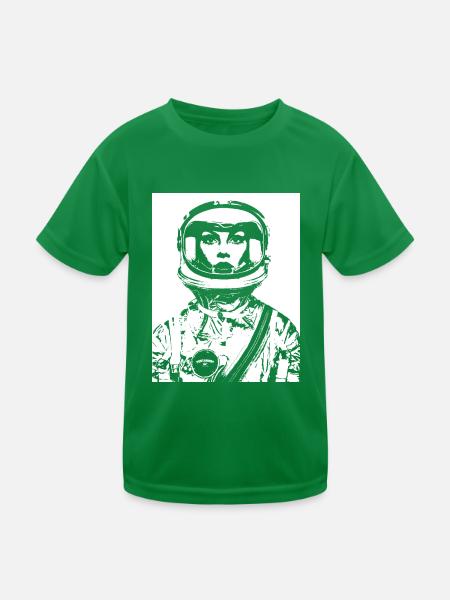 ASTRONAUTE FEMME FEMME POWER STENCIL - T-shirt sport Enfant - vert - Devant