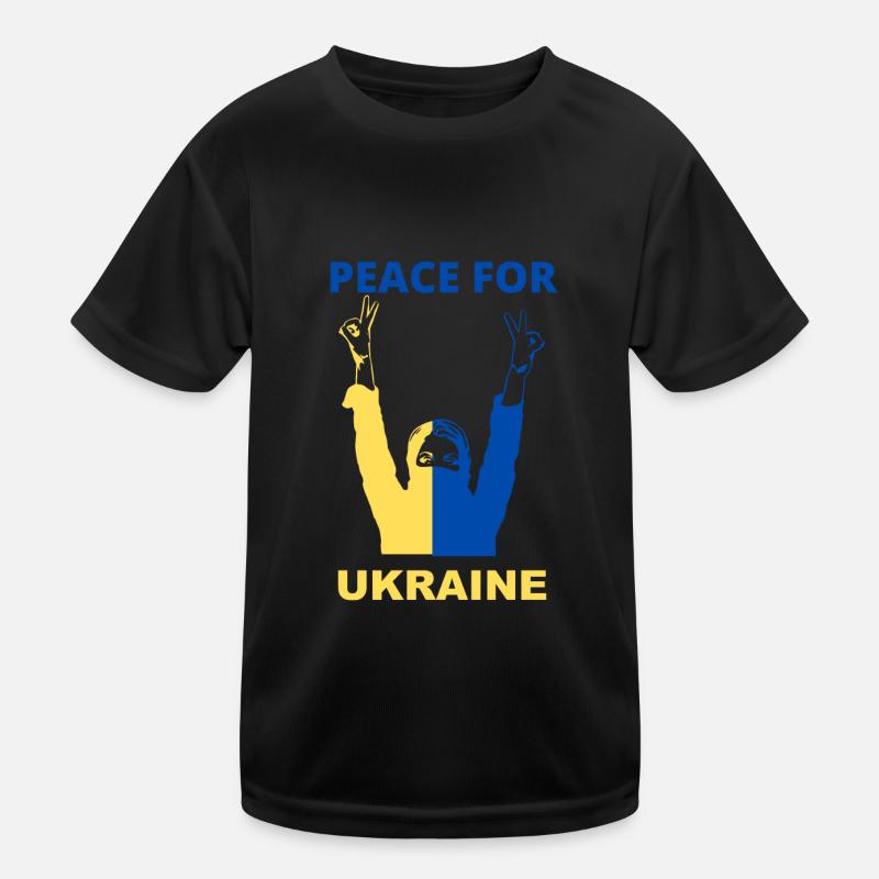 PEACE FOR UKRAINE Kinder Funktions-T-Shirt