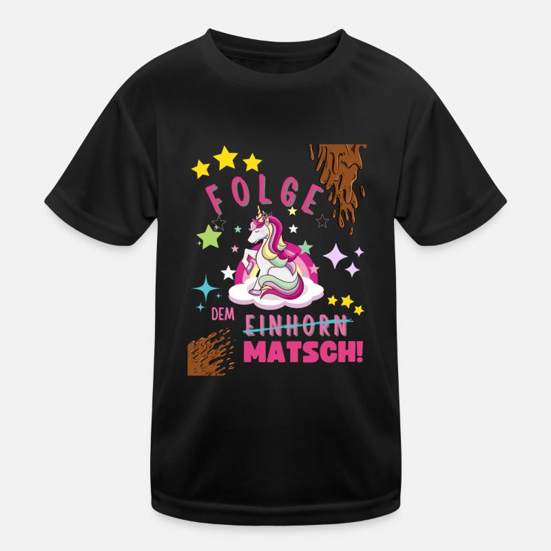 Muddy run shirt mud Matsch Lauf Einhorn obstacle Kinder Funktions-T-Shirt