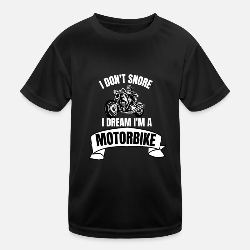 Lustiges Ich schnarche nicht ich bin ein Motorrad Kinder Funktions-T-Shirt