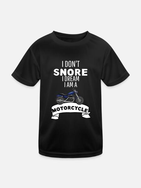 Drôle de ronflement Motard Moto moto - T-shirt sport Enfant - noir - Devant
