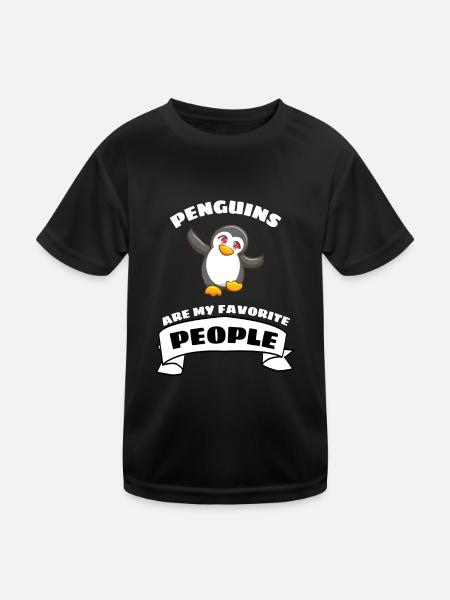 Antarctica Animal Gift Zoo Bird Funny Penguin - Kids Functional T-Shirt - black - Front