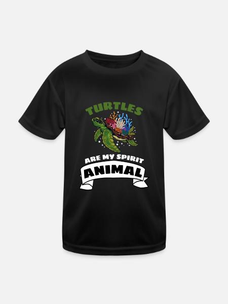 Ocean Animal Drôle Cadeau Tortue De Corail - T-shirt sport Enfant - noir - Devant
