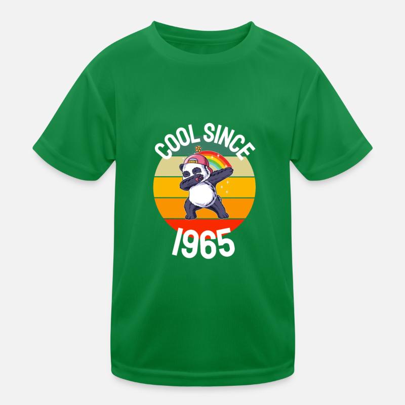 Cool Since 1965 Retro Dabbing Panda 57th Birthday Kids Functional T-Shirt