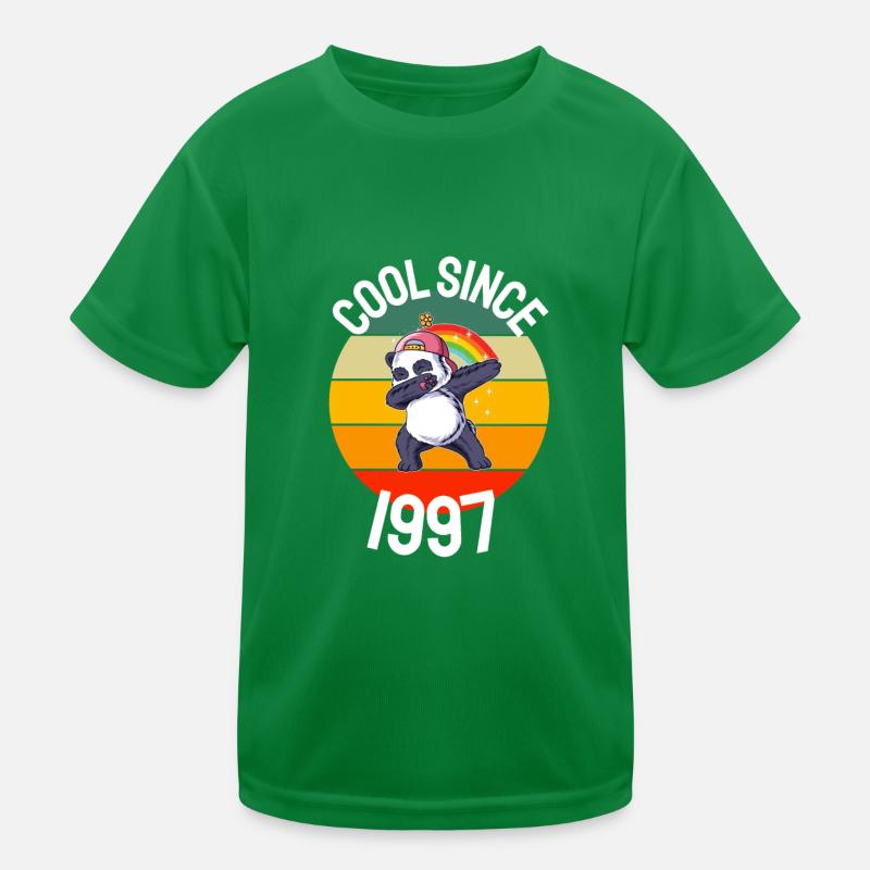 Cool Since 1997 Retro Dabbing Panda 25th Birthday Kids Functional T-Shirt