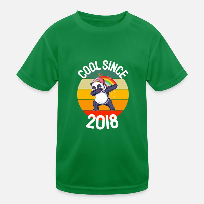 Cool Seit 2018 Retro Dabbing Panda 4. Geburtstag Kinder Funktions-T-Shirt