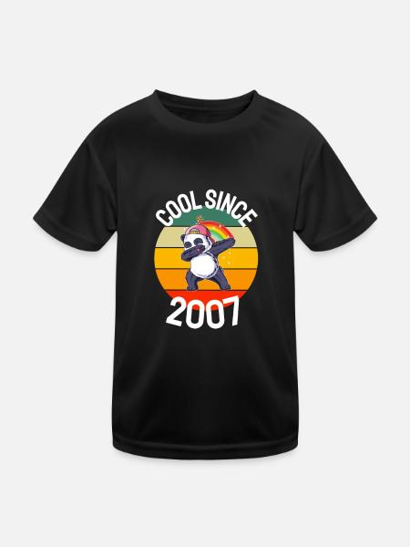 Cool depuis 2007 Retro Dabbing Panda 15ème anniversaire - T-shirt sport Enfant - noir - Devant
