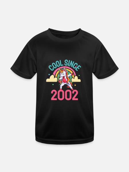 Cool depuis 2002 Dabbing Unicorn 20ème anniversaire - T-shirt sport Enfant - noir - Devant