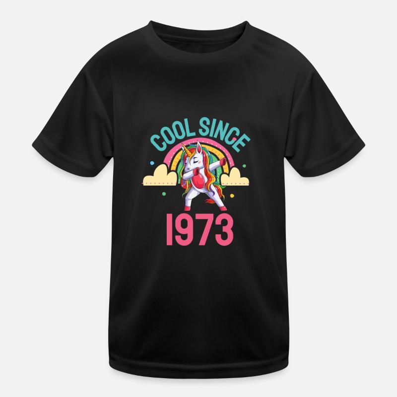 Cool seit 1973 Dabbing Einhorn 49. Geburtstag Kinder Funktions-T-Shirt