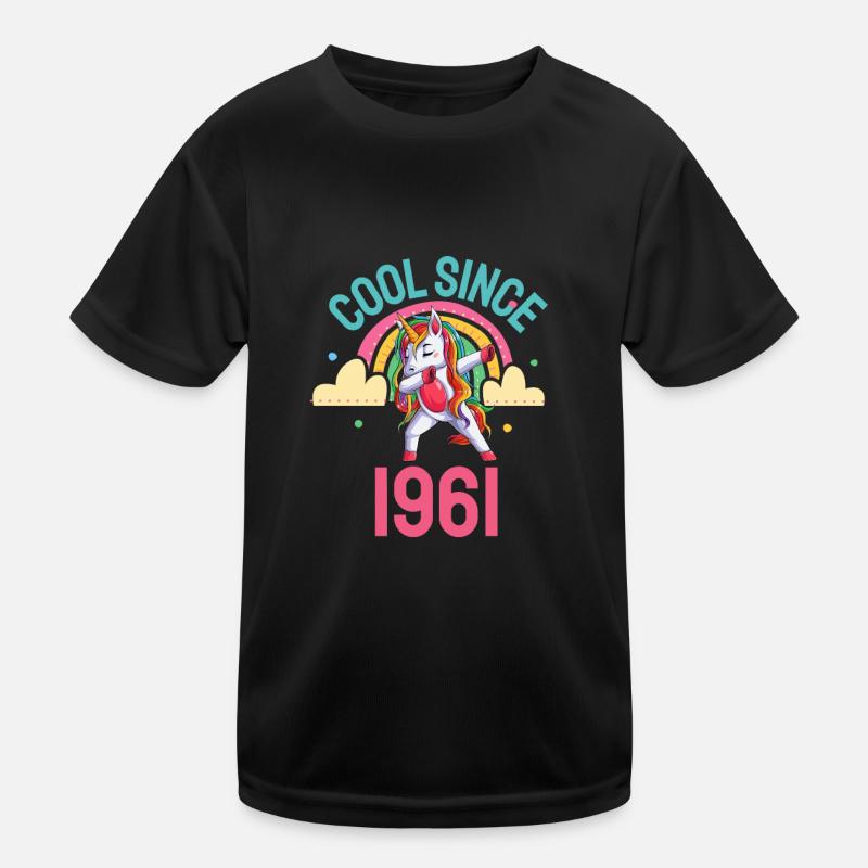 Cool seit 1961 Dabbing Einhorn 62. Geburtstag Kinder Funktions-T-Shirt