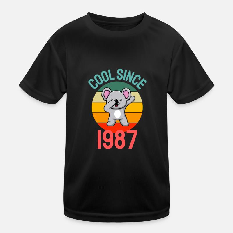 Cool seit 1987 Retro Dabbing Koala 35. Geburtstag Kinder Funktions-T-Shirt