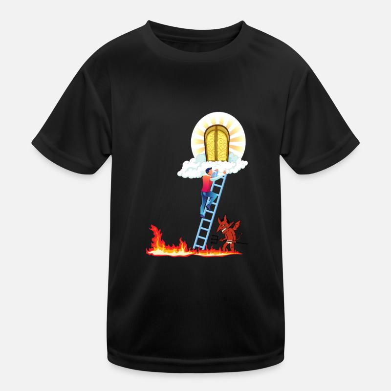 Himmel oder Hölle - Kinder Funktions-T-Shirt - Schwarz