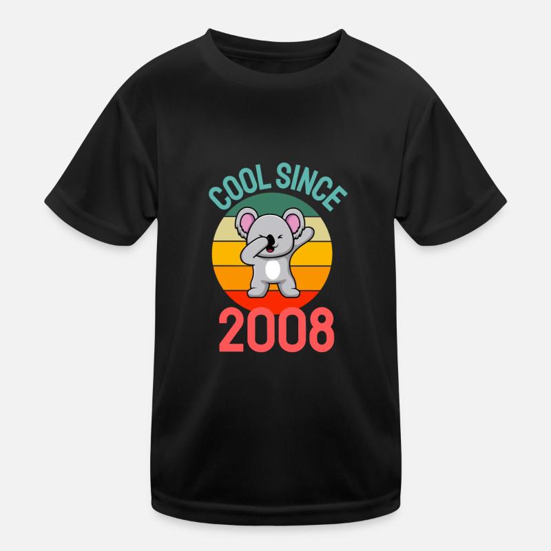 Cool seit 2008 Retro Dabbing Koala 14. Geburtstag Kinder Funktions-T-Shirt