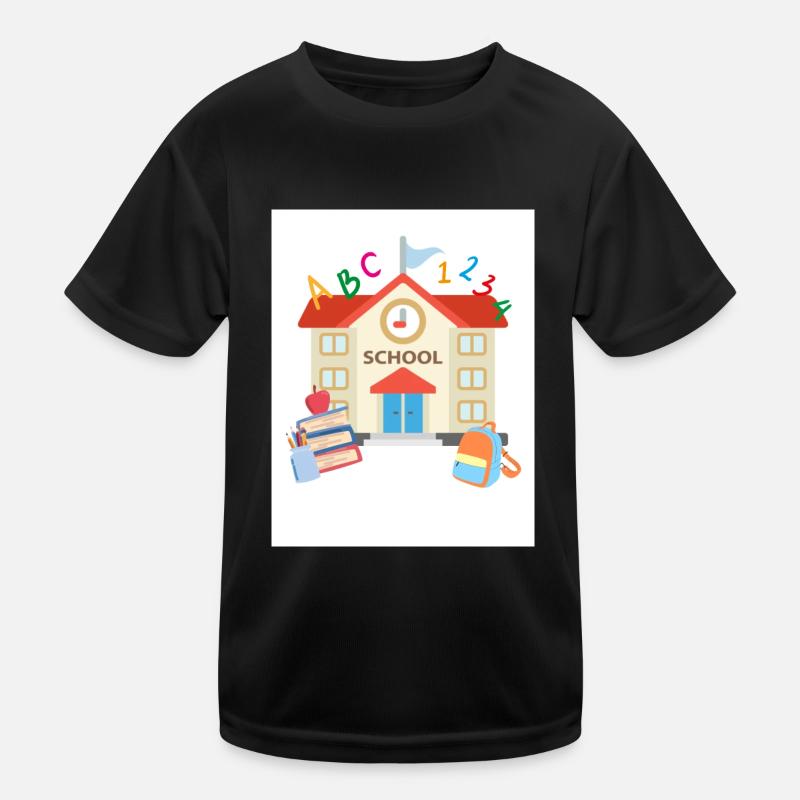 Schule Einschulung - Kinder Funktions-T-Shirt - Schwarz