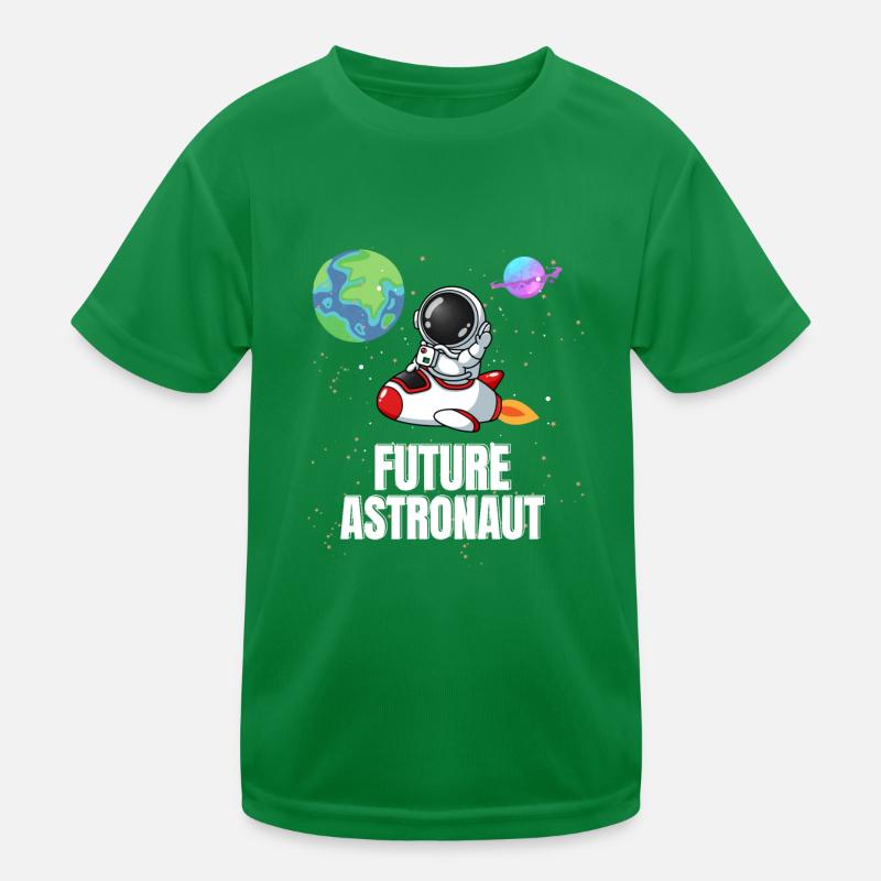 Universe Space Rocket Future Astronaut Kids Functional T-Shirt