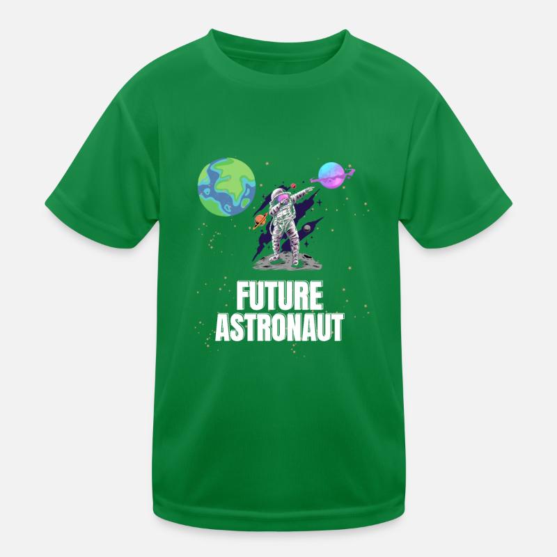 Space Astronomy Dabbing Future Astronaut Kids Functional T-Shirt