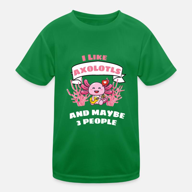 Tail Lurch Guitars Funny Gift Axolotl Kids Functional T-Shirt