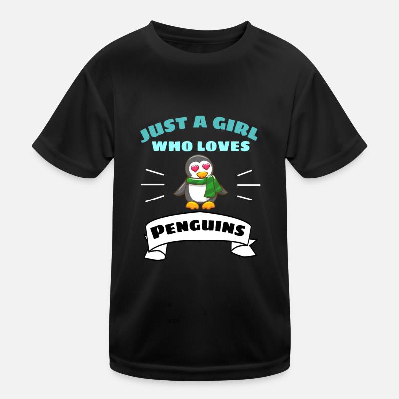 Antarktis Tierliebhaber Mädchen Geschenk Pinguin Kinder Funktions-T-Shirt