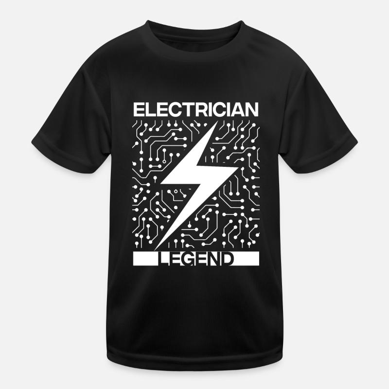 Lustiges Sprichwort: Elektriker Legend Kinder Funktions-T-Shirt