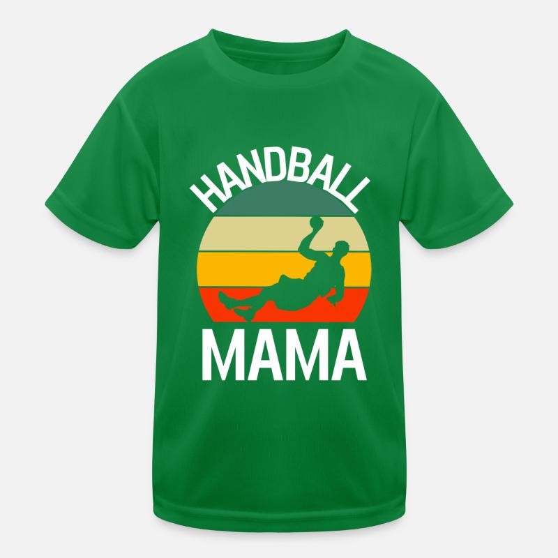 Retro Handball Mama Kinder Funktions-T-Shirt