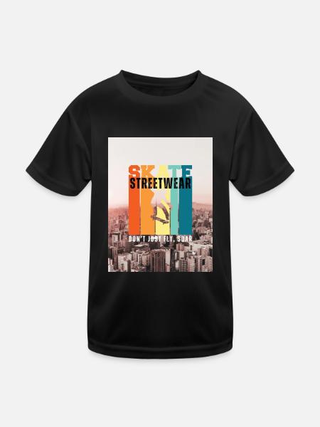 Streetwear - Kids Functional T-Shirt - black - Front