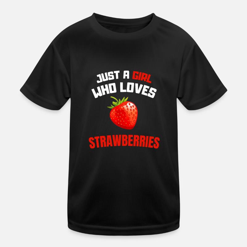 Erdbeer Liebhaber Mädchen Geschenk Erdbeere Kinder Funktions-T-Shirt