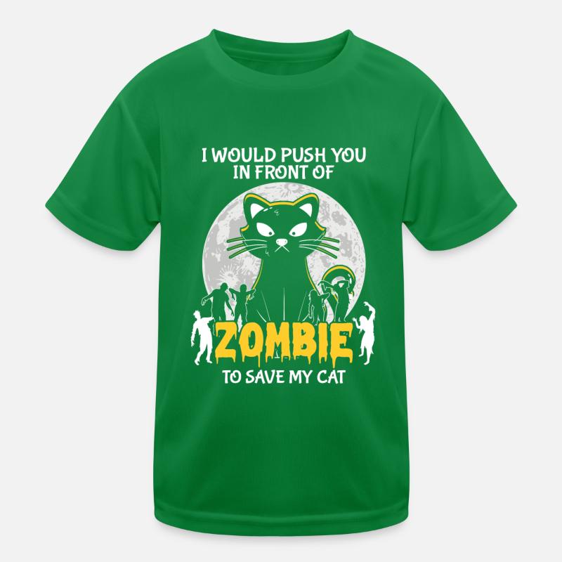 Halloween Cat Witch Kids Functional T-Shirt