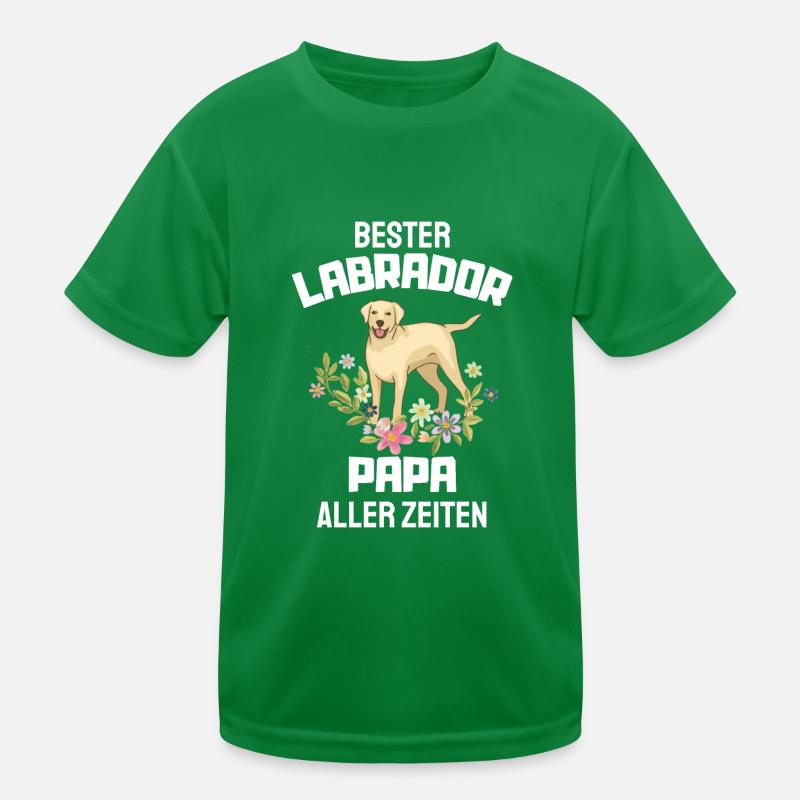 Blumen Hunde Papa Labrador Kinder Funktions-T-Shirt