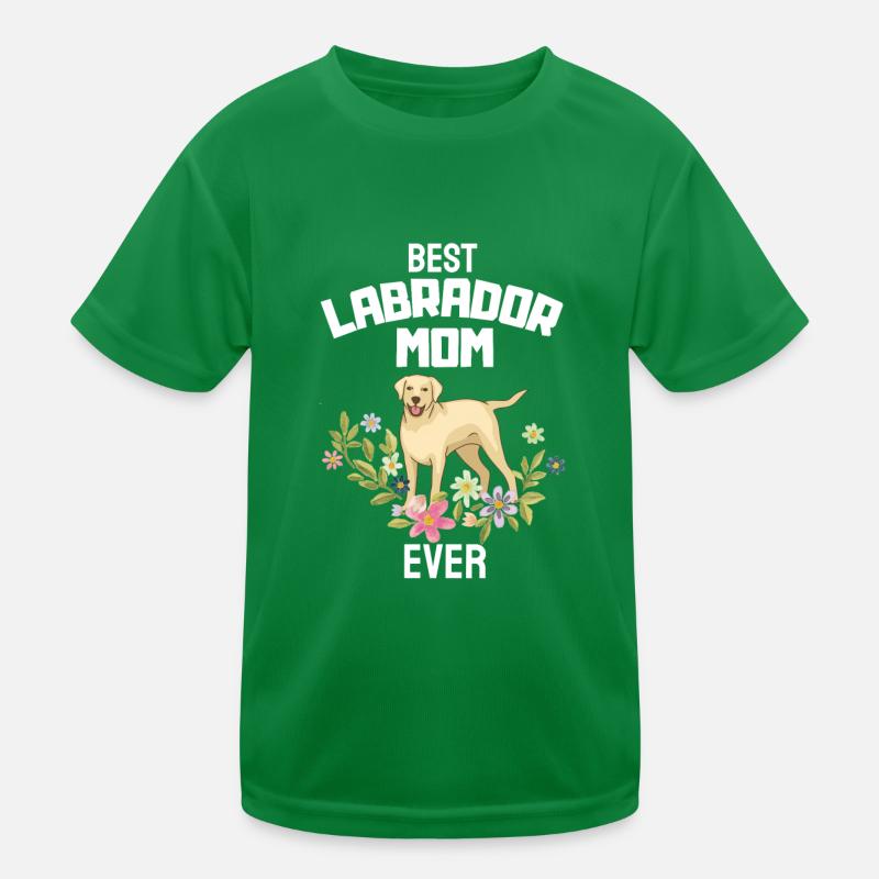 Chiens Fleurs Labrador Mama T-shirt sport Enfant