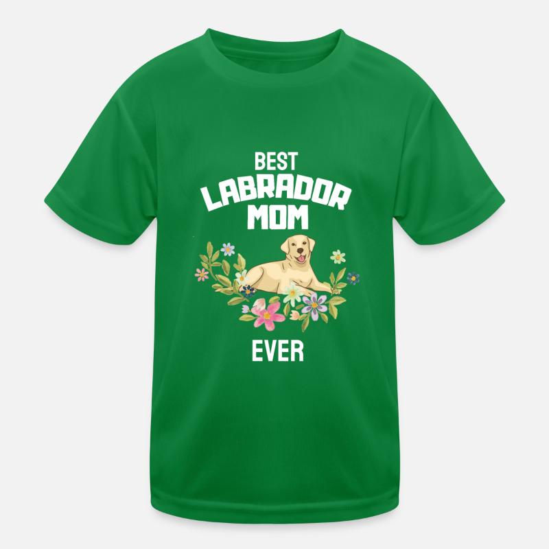 Hunde Mama Blumen Hundebesitzer Muttertag Labrador Kinder Funktions-T-Shirt