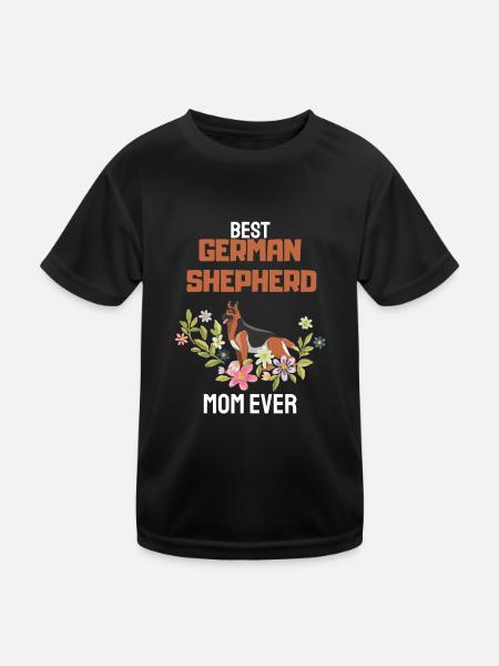 Meilleur berger allemand Maman Chiens de fête des pères - T-shirt sport Enfant - noir - Devant