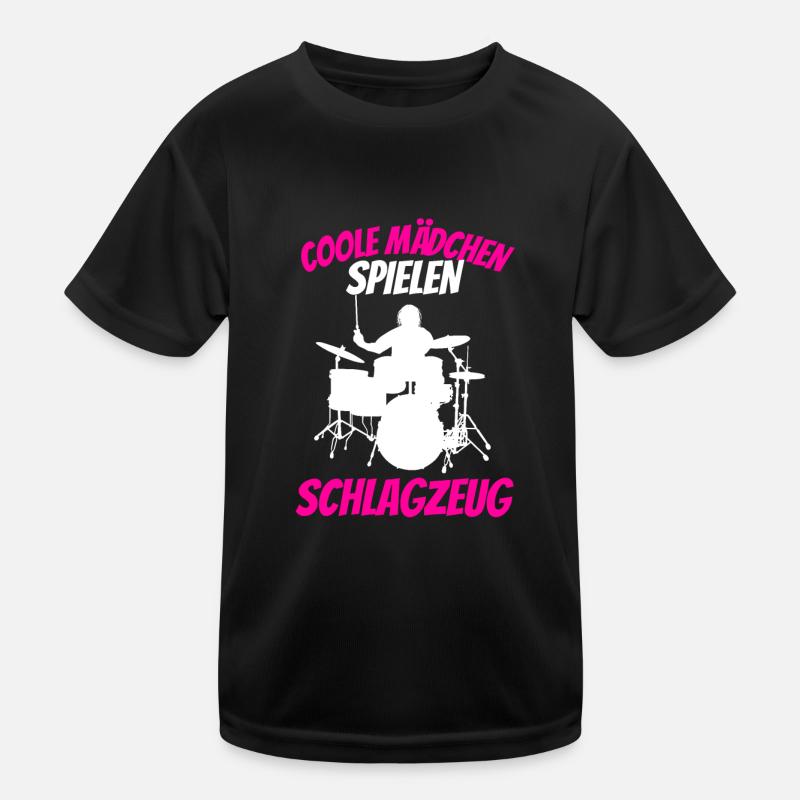 Schlagzeuger Drummer Mädchen Geschenk Schlagzeug Kinder Funktions-T-Shirt
