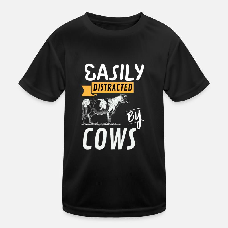 Bauernhof Tier Farmer Lustiges Bauern Geschenk Kuh Kinder Funktions-T-Shirt