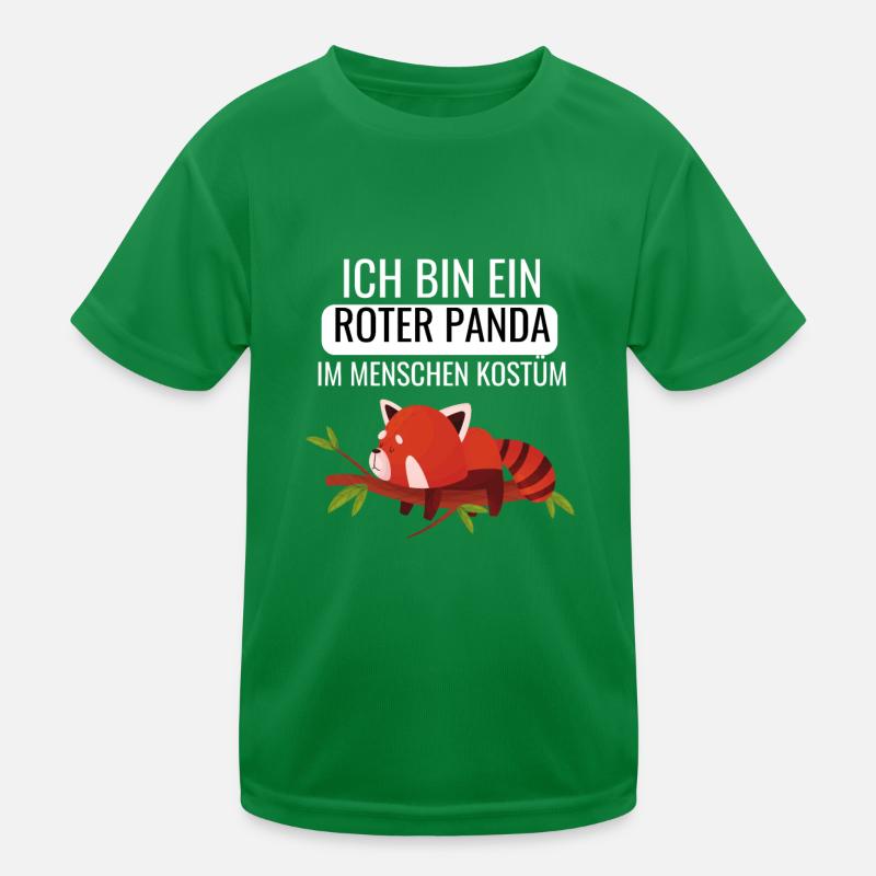 Tierliebhaber Kostüm Party Geschenk Roter Panda Kinder Funktions-T-Shirt