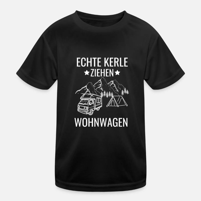 Camper Wohnwagen Männer Geschenk Camping Kinder Funktions-T-Shirt