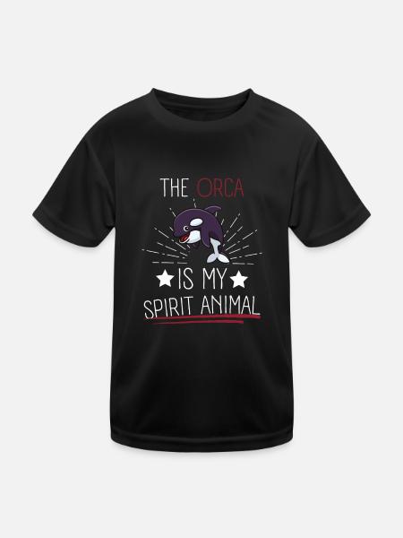 Orque Animal Épaulard Drôle de cadeau Épaulard - T-shirt sport Enfant - noir - Devant