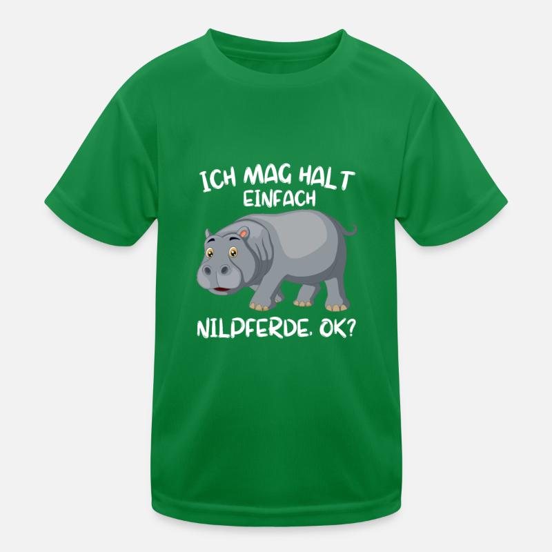 Hippo Tierliebhaber Afrika Tier Geschenk Nilpferd Kinder Funktions-T-Shirt