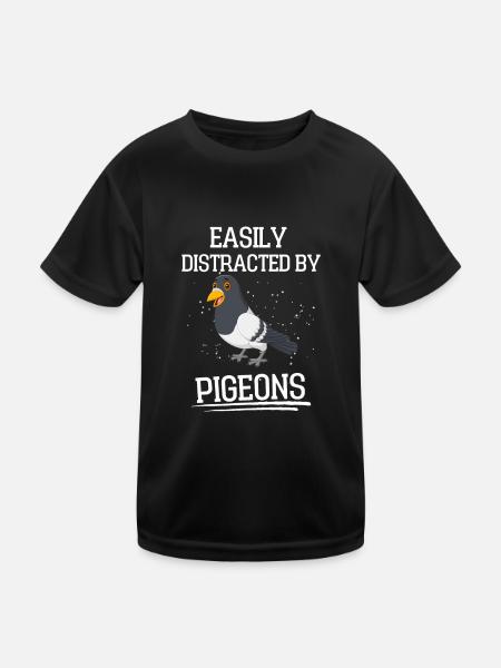 Pigeonnier pigeonnier pigeon pigeon pigeon cadeau - T-shirt sport Enfant - noir - Devant