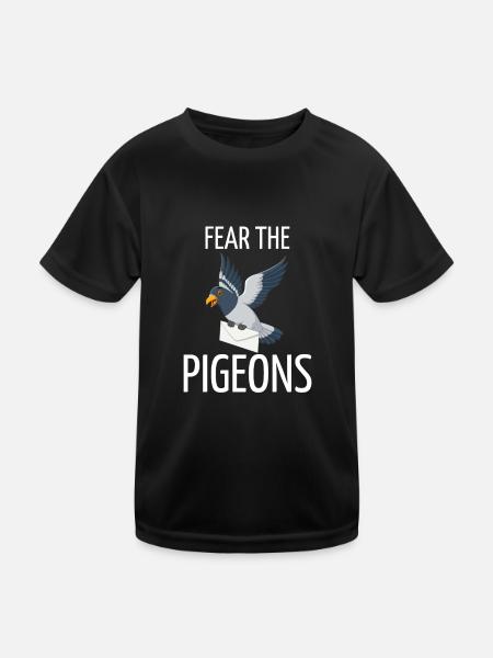 pigeonnier pigeon reproducteur pigeon cadeau pigeon - T-shirt sport Enfant - noir - Devant