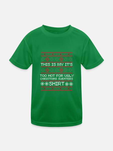 Cadeau de Noël moche Joyeux Noël - T-shirt sport Enfant - vert - Devant